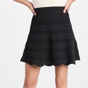ba&sh Hana Dark Gray Sweater Top with Skirt NWT Wool Cashmere